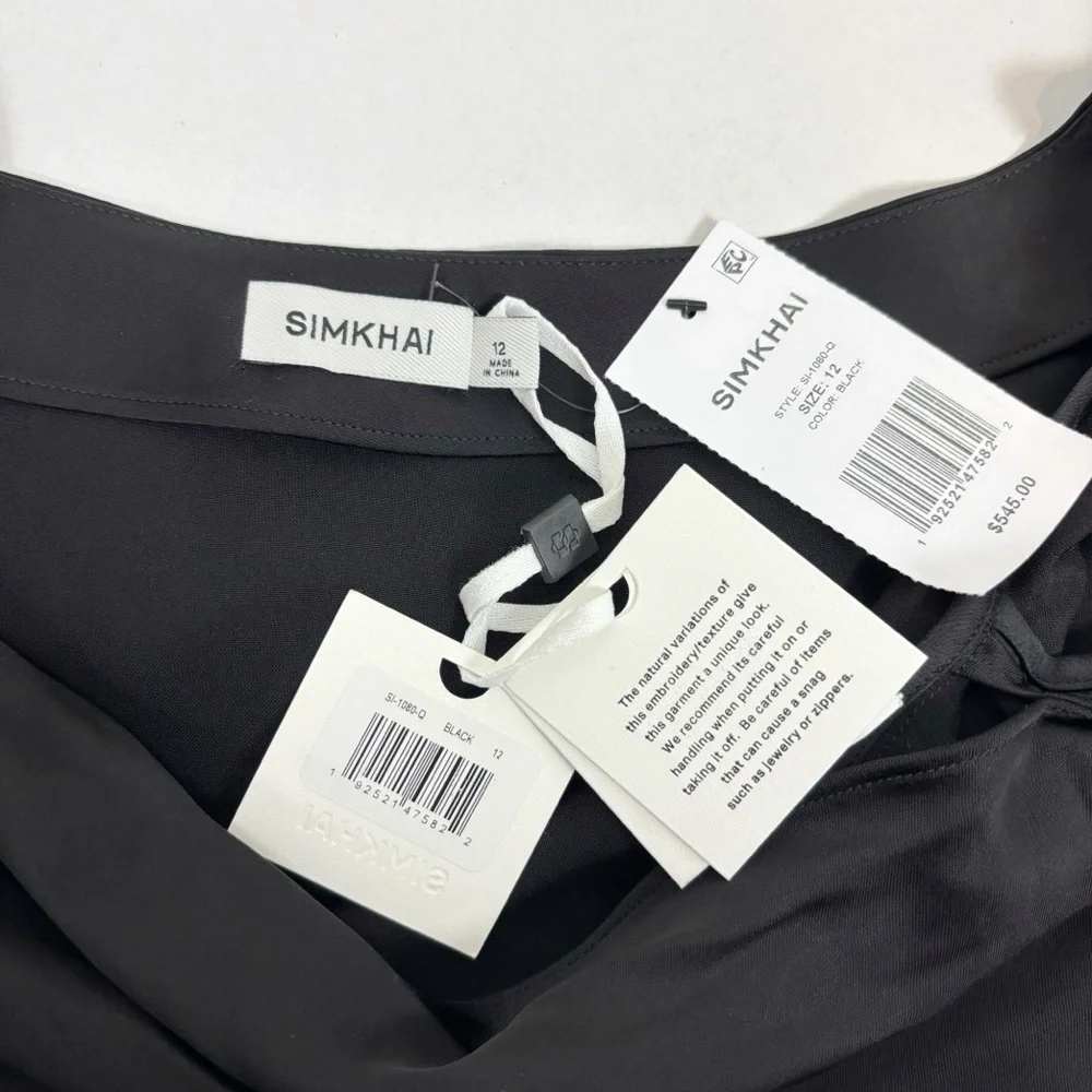 Flaw SIMKHAI Cameron Dress in Black Size 12 - Picture 10 of 14